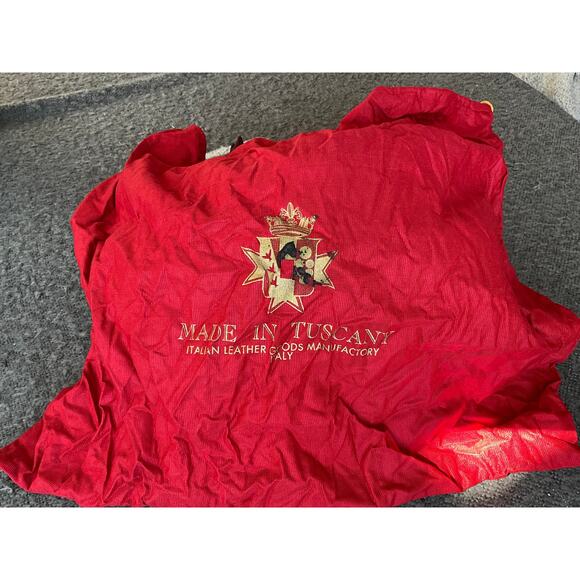 Vintage nos Made in Tuscany red leather UNIQUE purse bag - Picture 6 of 16